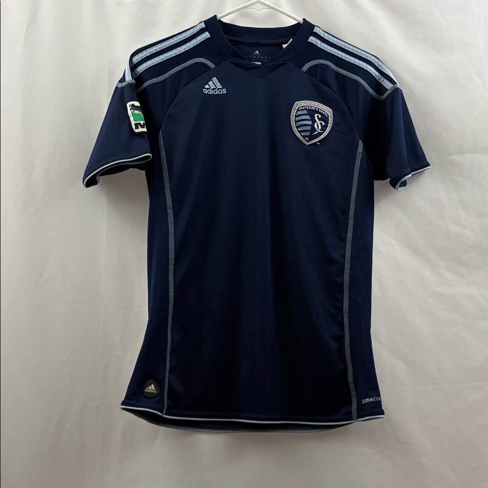 Kansas City Sporting Adidas Kids Youth Size Medium Soccer Jersey Futbol MLS - Picture 2 of 7